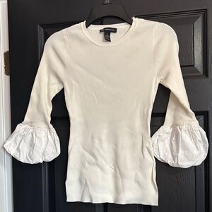 INC Bubble wrist long sleeved ribbed top